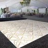 Premium Vinyl Dance Floor Wrap Custom Size - Geometric Dorado