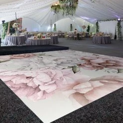 Premium Vinyl Dance Floor Wrap Custom Size - Romance Flora