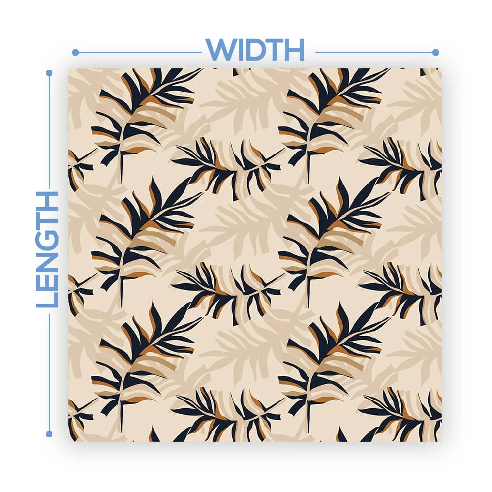 Premium Vinyl Dance Floor Wrap Custom Size - Boho Linda Leafs 4 Premium Vinyl Dance Floor Wrap Custom Size - Boho Linda Leafs - Image 2