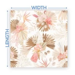 Premium Vinyl Dance Floor Wrap Custom Size - Boho Pink Flora -Event Decoration Sales Shop PRT FLR 1837737631 02