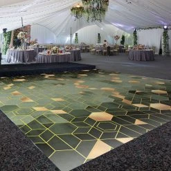 Premium Vinyl Dance Floor Wrap Custom Size - Geometric Grone