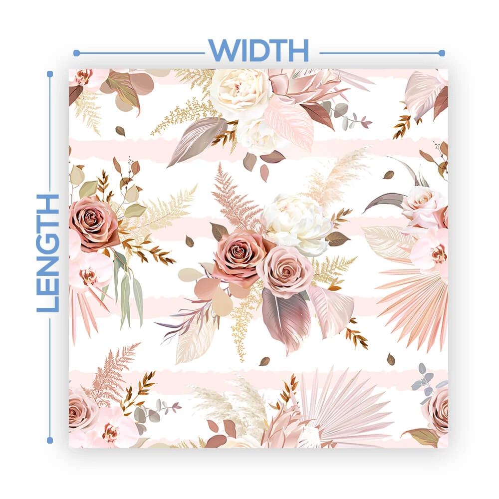 Premium Vinyl Dance Floor Wrap Custom Size - Boho Rose Femme 4 Premium Vinyl Dance Floor Wrap Custom Size - Boho Rose Femme - Image 2