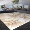 Premium Vinyl Dance Floor Wrap Custom Size - Boho Golden Leaf
