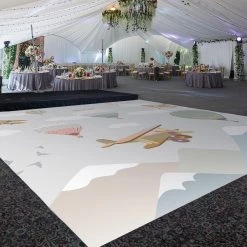 Premium Vinyl Dance Floor Wrap Custom Size - Children's Birthday Fly In The Sky