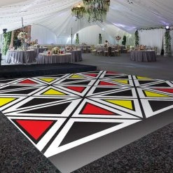 Premium Vinyl Dance Floor Wrap Custom Size - Geometric Mondrian
