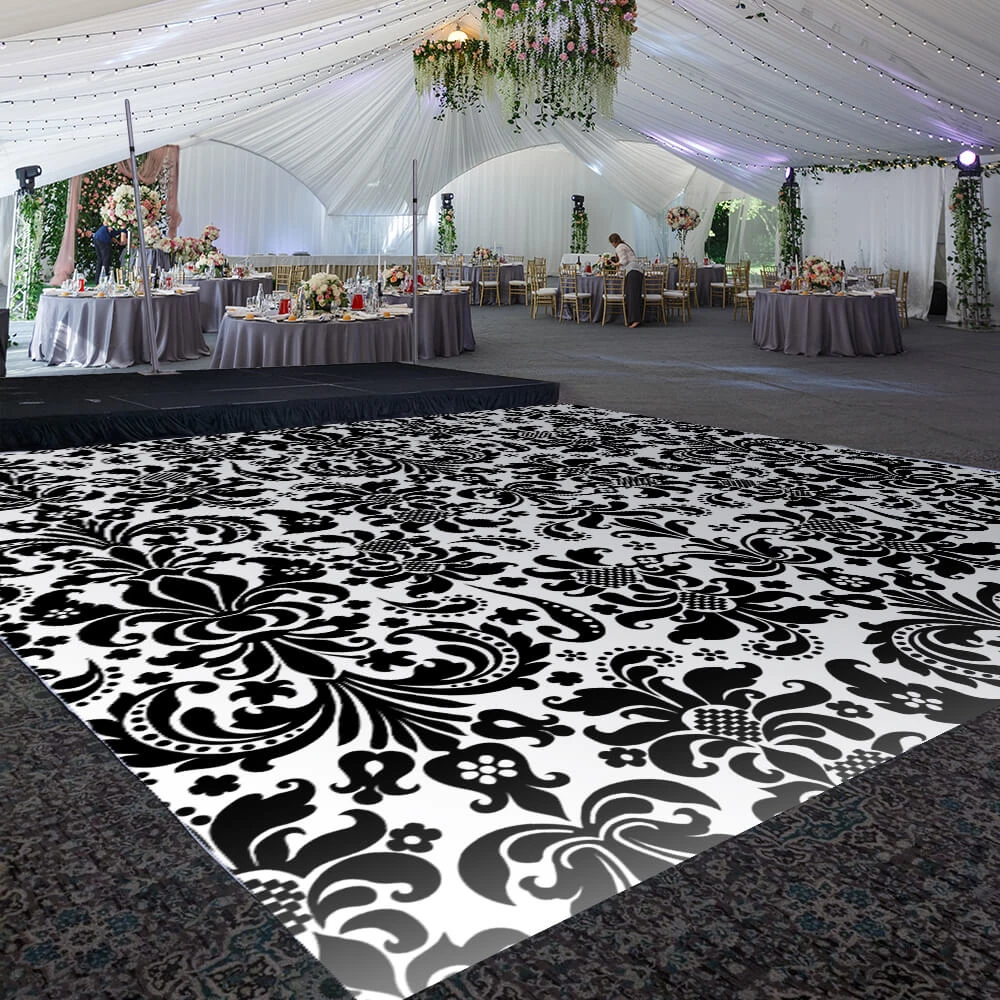 Premium Vinyl Dance Floor Wrap Custom Size - Classical Vintage Damask 3 Premium Vinyl Dance Floor Wrap Custom Size - Classical Vintage Damask
