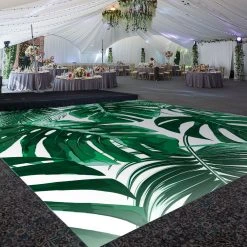 Premium Vinyl Dance Floor Wrap Custom Size - Tropical Off The Palms