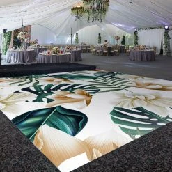 Premium Vinyl Dance Floor Wrap Custom Size - Tropical La Palma