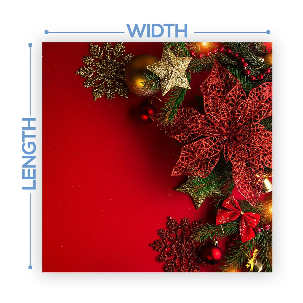 Premium Vinyl Dance Floor Wrap Custom Size - Christmas Day Poinsettia Trim 4 Premium Vinyl Dance Floor Wrap Custom Size - Christmas Day Poinsettia Trim - Image 2