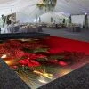 Premium Vinyl Dance Floor Wrap Custom Size - Christmas Day Poinsettia Trim