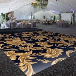 Premium Vinyl Dance Floor Wrap Custom Size - Classical Royal Affair
