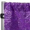 Purple Sequin Backdrop Curtain W/ 4" Rod Pocket By Eastern Mills - 12ft Long X 4.5ft Wide -Event Decoration Sales Shop Purple GlitzDrape Hang 1