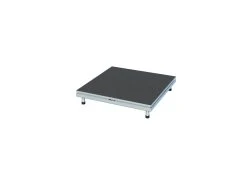 3X3 PLATFORM 8" FIXED LEGS - Aluminum/Industrial Finish