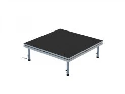 4X4 PLATFORM 16 - 24" LEGS - Aluminum/Industrial Finish