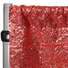 Red Sequin Backdrop Curtain W/ 4" Rod Pocket By Eastern Mills - 8ft Long X 4.5ft Wide 1 Red Sequin Backdrop Curtain W/ 4" Rod Pocket By Eastern Mills - 8ft Long X 4.5ft Wide -Event Decoration Sales Shop Red GlitzDrape Hang