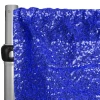 Royal Blue Sequin Backdrop Curtain W/ 4" Rod Pocket By Eastern Mills - 8ft Long X 4.5ft Wide -Event Decoration Sales Shop RoyalBlue GlitzDrape Hang