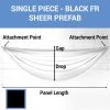 Single Piece -Black FR Sheer Prefabricated Ceiling Drape Panel - Choose Length And Drop! 1 Single Piece -Black FR Sheer Prefabricated Ceiling Drape Panel - Choose Length And Drop! -Event Decoration Sales Shop SINGLE PANEL BLACK FR SHEER PREFAB 1