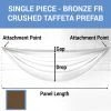 Single Piece - Bronze Crushed Taffeta Prefabricated Ceiling Drape Panel - Choose Length And Drop! 2 Single Piece - Bronze Crushed Taffeta Prefabricated Ceiling Drape Panel - Choose Length And Drop! -Event Decoration Sales Shop SINGLE PANEL BRONZE FR CRUSHED TAFFETA PREFAB 1
