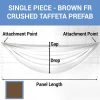 Single Piece - Brown Crushed Taffeta Prefabricated Ceiling Drape Panel - Choose Length And Drop! -Event Decoration Sales Shop SINGLE PANEL BROWN FR CRUSHED TAFFETA PREFAB 1