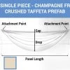 Single Piece - Champagne Crushed Taffeta Prefabricated Ceiling Drape Panel - Choose Length And Drop! -Event Decoration Sales Shop SINGLE PANEL CHAMPAGNE FR CRUSHED TAFFETA PREFAB 1