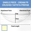 Single Piece - Cream Crushed Taffeta Prefabricated Ceiling Drape Panel - Choose Length And Drop! 2 Single Piece - Cream Crushed Taffeta Prefabricated Ceiling Drape Panel - Choose Length And Drop! -Event Decoration Sales Shop SINGLE PANEL CREAM FR CRUSHED TAFFETA PREFAB 1