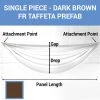 Single Piece - Dark Brown Taffeta Prefabricated Ceiling Drape Panel - Choose Length And Drop! 1 Single Piece - Dark Brown Taffeta Prefabricated Ceiling Drape Panel - Choose Length And Drop! -Event Decoration Sales Shop SINGLE PANEL DARK BROWN FR TAFFETA PREFAB 1