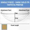 Single Piece - Dark Gold Taffeta Prefabricated Ceiling Drape Panel - Choose Length And Drop! 1 Single Piece - Dark Gold Taffeta Prefabricated Ceiling Drape Panel - Choose Length And Drop! -Event Decoration Sales Shop SINGLE PANEL DARK GOLD FR TAFFETA PREFAB 1