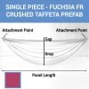 Single Piece - Fuchsia Crushed Taffeta Prefabricated Ceiling Drape Panel - Choose Length And Drop! -Event Decoration Sales Shop SINGLE PANEL FUCHSIA FR CRUSHED TAFFETA PREFAB 1