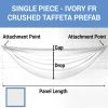 Single Piece - Ivory Crushed Taffeta Prefabricated Ceiling Drape Panel - Choose Length And Drop! 1 Single Piece - Ivory Crushed Taffeta Prefabricated Ceiling Drape Panel - Choose Length And Drop! -Event Decoration Sales Shop SINGLE PANEL IVORY FR CRUSHED TAFFETA PREFAB 1