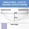 Single Piece - Lilac Crushed Taffeta Prefabricated Ceiling Drape Panel - Choose Length And Drop! -Event Decoration Sales Shop SINGLE PANEL LILAC FR CRUSHED TAFFETA PREFAB 1