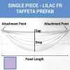 Single Piece - Lilac Taffeta Prefabricated Ceiling Drape Panel - Choose Length And Drop! 1 Single Piece - Lilac Taffeta Prefabricated Ceiling Drape Panel - Choose Length And Drop! -Event Decoration Sales Shop SINGLE PANEL LILAC FR TAFFETA PREFAB 1