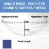 Single Piece - Purple Crushed Taffeta Prefabricated Ceiling Drape Panel - Choose Length And Drop! -Event Decoration Sales Shop SINGLE PANEL PURPLE FR CRUSHED TAFFETA PREFAB 1