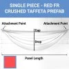 Single Piece - Red Crushed Taffeta Prefabricated Ceiling Drape Panel - Choose Length And Drop! 2 Single Piece - Red Crushed Taffeta Prefabricated Ceiling Drape Panel - Choose Length And Drop! -Event Decoration Sales Shop SINGLE PANEL RED FR CRUSHED TAFFETA PREFAB 1