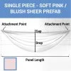 Single Piece - Soft Pink/Blush Sheer Prefabricated Ceiling Drape Panel - Choose Length And Drop! -Event Decoration Sales Shop SINGLE PANEL SOFT PINK BLUSH SHEER PREFAB 1