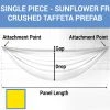 Single Piece - Sun Flower Crushed Taffeta Prefabricated Ceiling Drape Panel - Choose Length And Drop! 2 Single Piece - Sun Flower Crushed Taffeta Prefabricated Ceiling Drape Panel - Choose Length And Drop! -Event Decoration Sales Shop SINGLE PANEL SUNFLOWER FR CRUSHED TAFFETA PREFAB 1