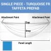 Single Piece - Turquoise Taffeta Prefabricated Ceiling Drape Panel - Choose Length And Drop! 1 Single Piece - Turquoise Taffeta Prefabricated Ceiling Drape Panel - Choose Length And Drop! -Event Decoration Sales Shop SINGLE PANEL TURQUIOSE FR TAFFETA PREFAB 1