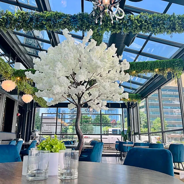 9FT Tall Large Fake Hydrangea Bloom Tree - White - Interchangeable Branches! 3 9FT Tall Large Fake Hydrangea Bloom Tree - White - Interchangeable Branches!