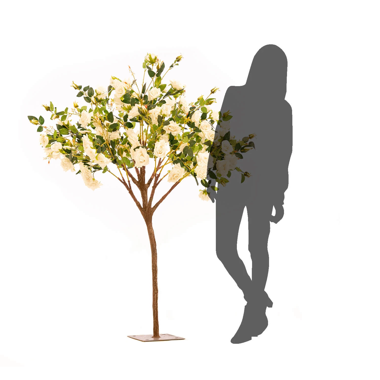 5FT Rose Bush Tree - Floor Or Grand Centerpiece - 8 Interchangeable Branches - White Roses 4 5FT Rose Bush Tree - Floor Or Grand Centerpiece - 8 Interchangeable Branches - White Roses - Image 2