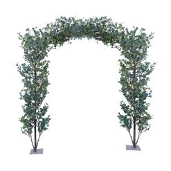 Green Eucalyptus Leaf Wedding Ceremony Arch W/ Interchangeable Branches - 8.5 Feet Tall