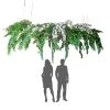HUGE Greenery Hanging Floral Chandelier (14FT Long) - 45 Interchangeable Branches! - Green W/ White Florals -Event Decoration Sales Shop SLTMB20 54 04