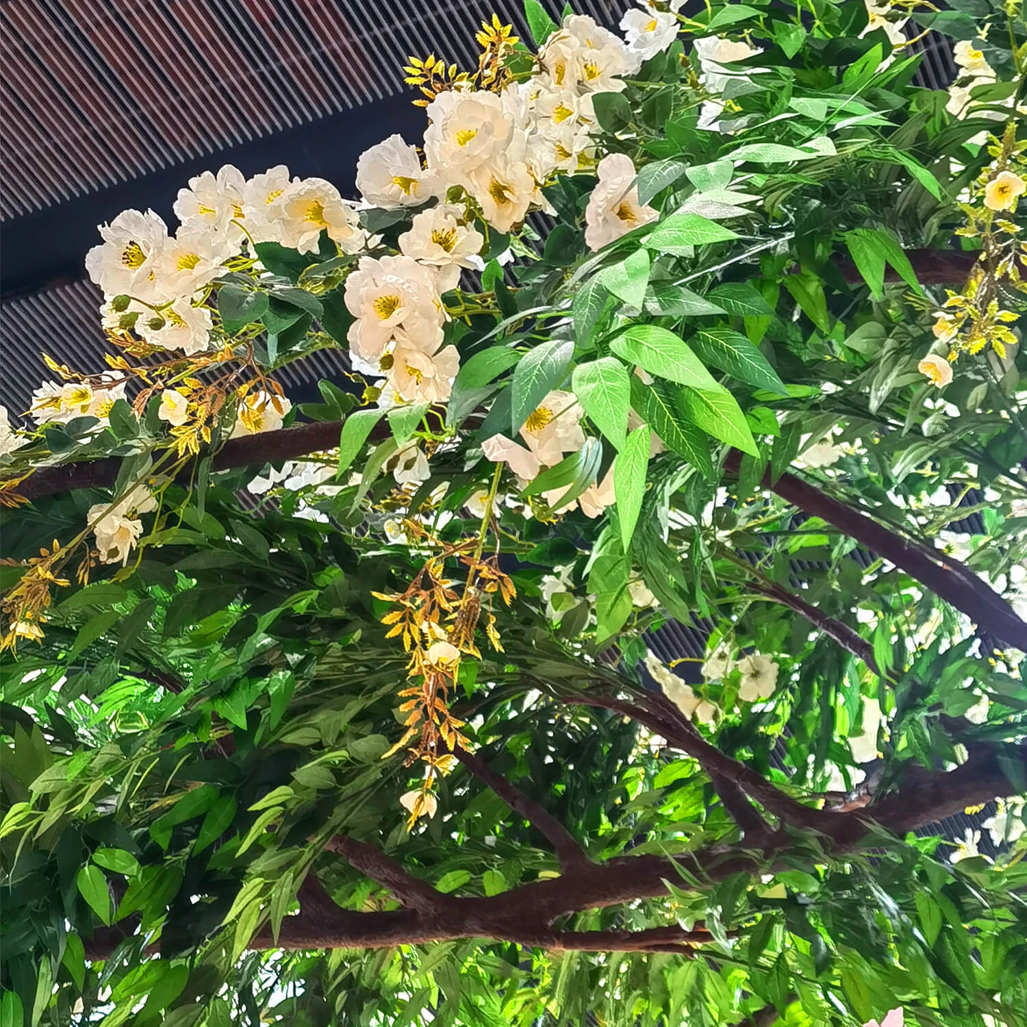 HUGE Greenery Hanging Floral Chandelier (14FT Long) - 45 Interchangeable Branches! - Green W/ White Florals 8 HUGE Greenery Hanging Floral Chandelier (14FT Long) - 45 Interchangeable Branches! - Green W/ White Florals - Image 6