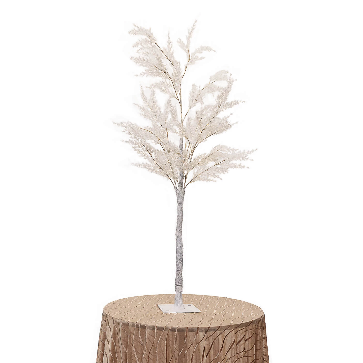 56" (4.5FT) Tall Fake Fern Tree For Tabletop Centerpieces - White 9 56" (4.5FT) Tall Fake Fern Tree For Tabletop Centerpieces - White - Image 7