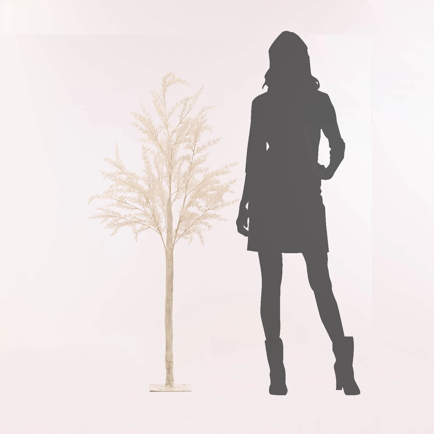 56" (4.5FT) Tall Fake Fern Tree For Tabletop Centerpieces - White 5 56" (4.5FT) Tall Fake Fern Tree For Tabletop Centerpieces - White - Image 3