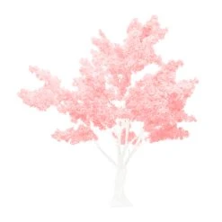 8.5 FT Tall Fake Plumeria Tree W/ White Trunk -30 Interchangeable Branches - Light Pink