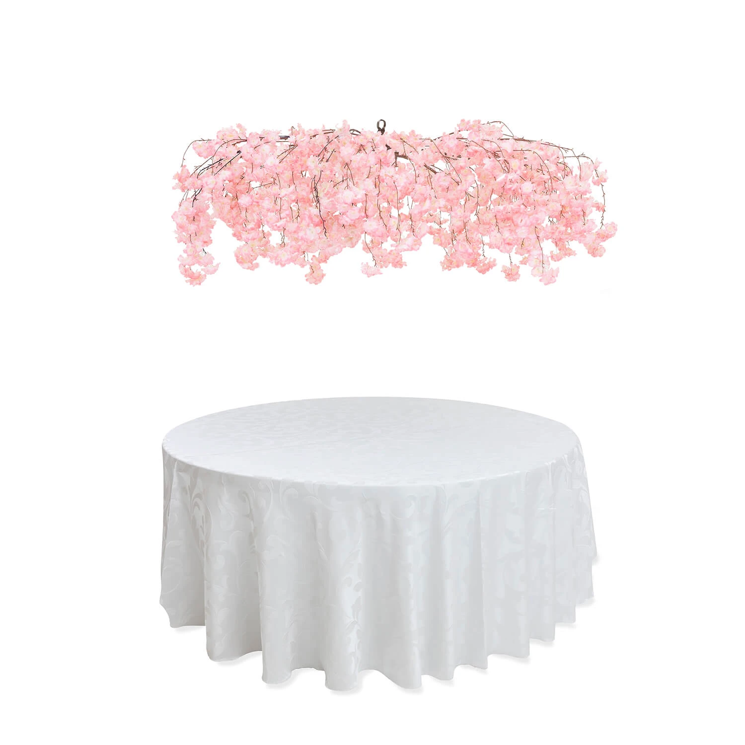 Pink Cherry Blossom Hanging Floral Chandelier - Interchangeable Branches! - Pink 3 Pink Cherry Blossom Hanging Floral Chandelier - Interchangeable Branches! - Pink