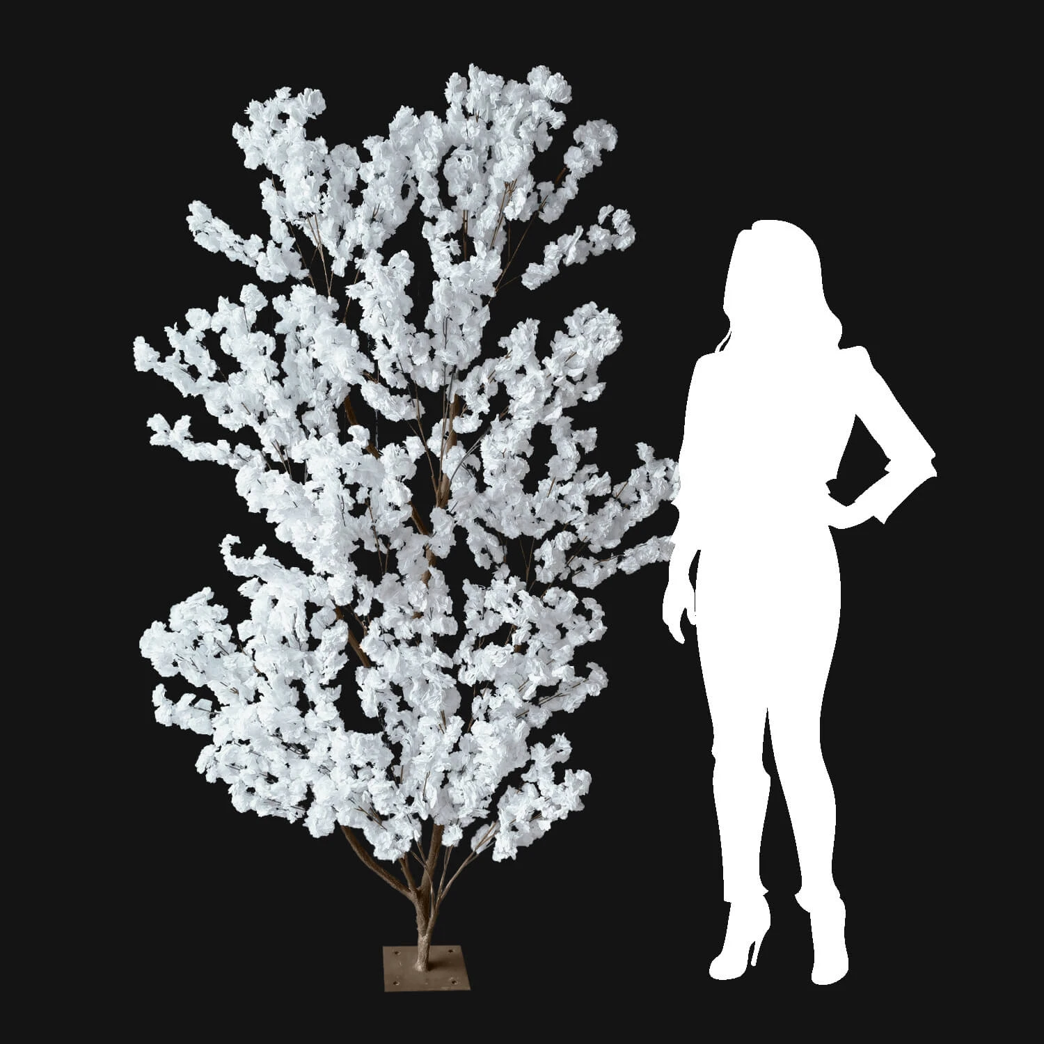 8FT Tall Fake Hydrangea Tree Backdrop - 10 Interchangeable Branches - White 4 8FT Tall Fake Hydrangea Tree Backdrop - 10 Interchangeable Branches - White - Image 2