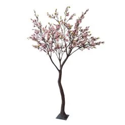 10FT Tall Large Realistic Fake Magnolia Tree W/ Leaves & 13 Interchangeable Branches - Pink