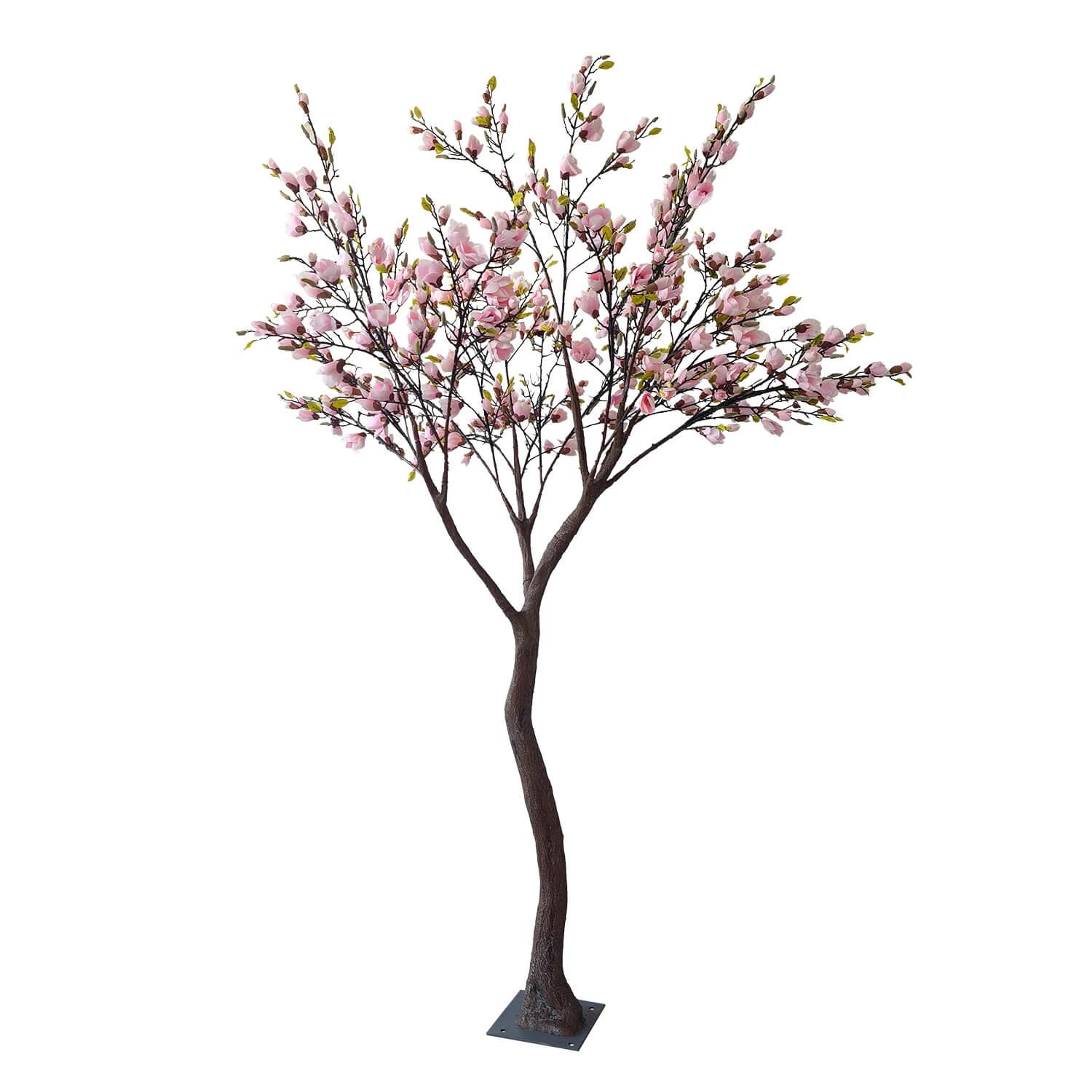 10FT Tall Large Realistic Fake Magnolia Tree W/ Leaves & 13 Interchangeable Branches - Pink 3 10FT Tall Large Realistic Fake Magnolia Tree W/ Leaves & 13 Interchangeable Branches - Pink