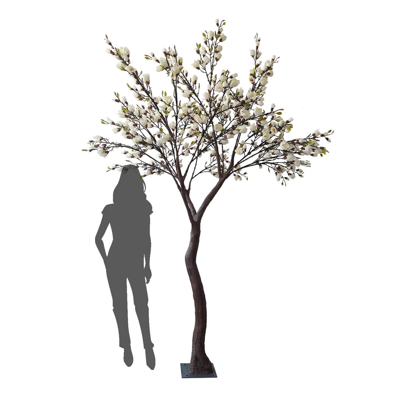 10FT Tall Large Realistic Fake Cherry Blossom Bloom Tree W/ Leaves & 13 Interchangeable Branches - White 4 10FT Tall Large Realistic Fake Cherry Blossom Bloom Tree W/ Leaves & 13 Interchangeable Branches - White - Image 2