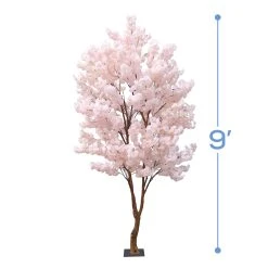 9FT Tall Large Hydrangea Bloom Tree W/ Split Trunk & 21 Interchangeable Branches - Blush / Light Pink -Event Decoration Sales Shop SLTMB23 3 PNK 03